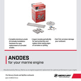 Mercury 97-8M0107551 Outboard Aluminum Anode Kit - Fits 135 - 200 4 Cylinder Verado - 75 - 115 135 - 250 HP Optimax Engines