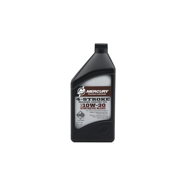 Mercury Synthetic Blend 4 Stroke 10W 30 Marine Engine Oil - Quart - 92-8M0142141
