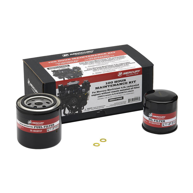 Mercury 4.3L Carb Without Remote Oil Mercruiser 100 Hour Maintenance Kit - 8M0147050 - 1993-Current