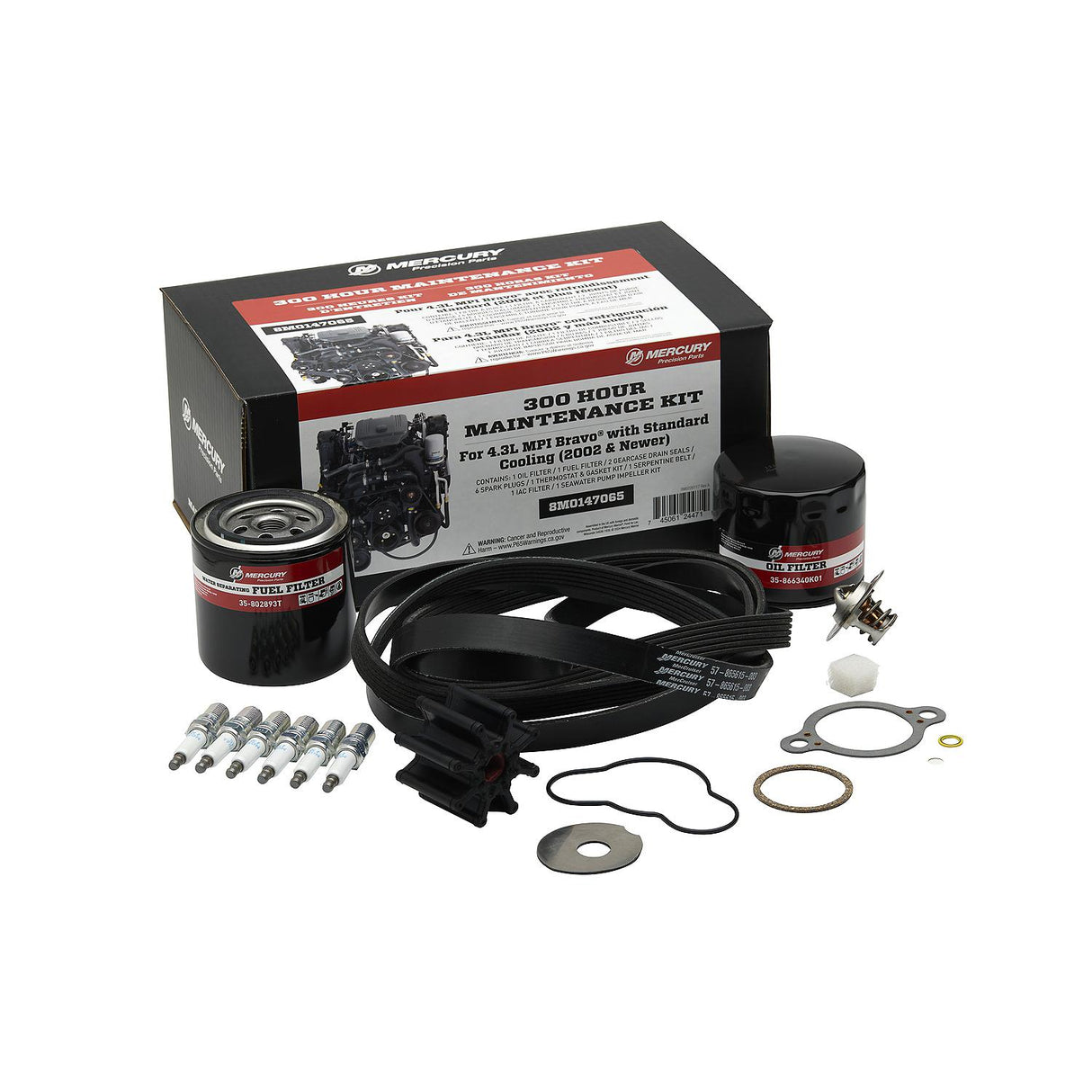 Mercury 4.3L MPI Bravo RWC Mercruiser 300 Hour Service Kit - 8M0147065 - 2002-Current