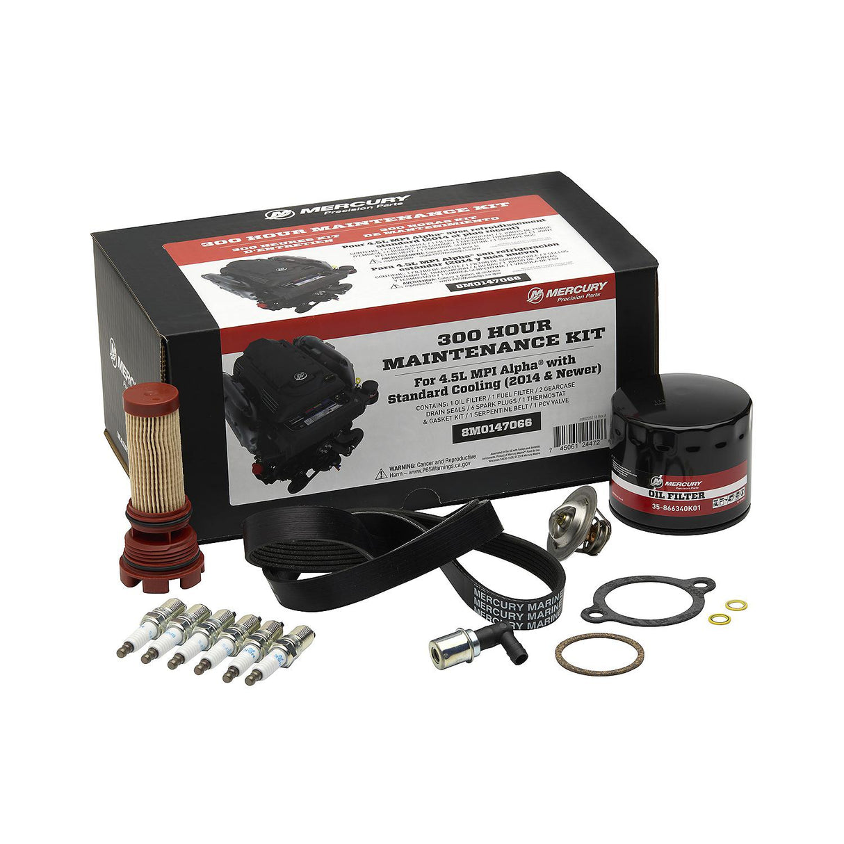 Mercury 4.5L MPI Alpha RWC Mercruiser 300 Hour Service Kit - 8M0147066 - 2014-Current