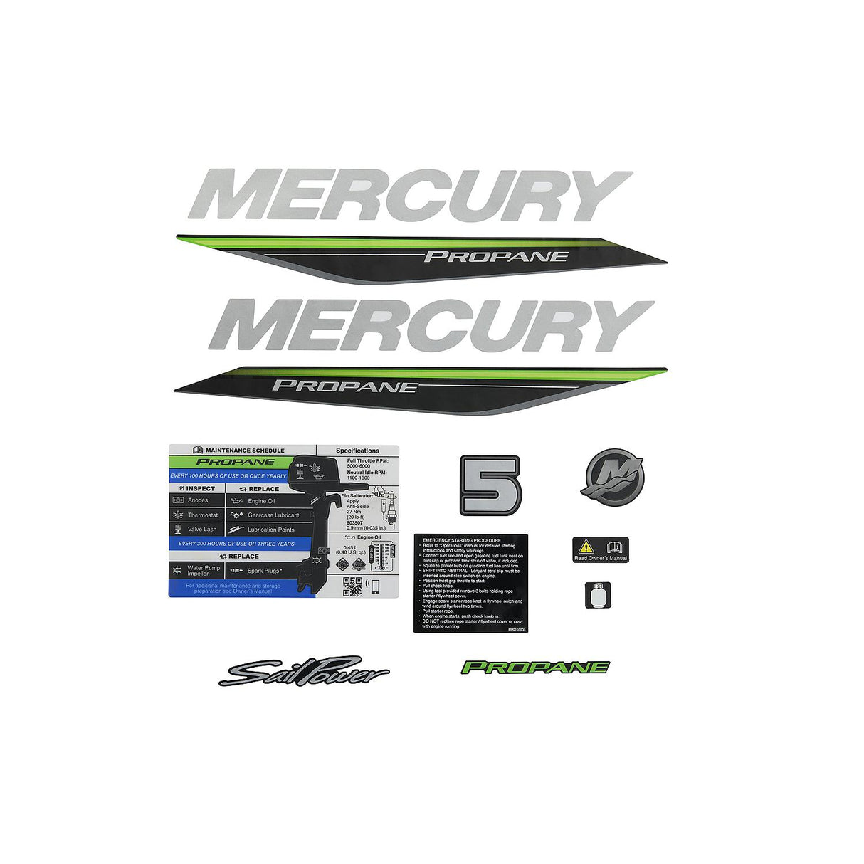Mercury - Decal-service kit - 37-8M0154342