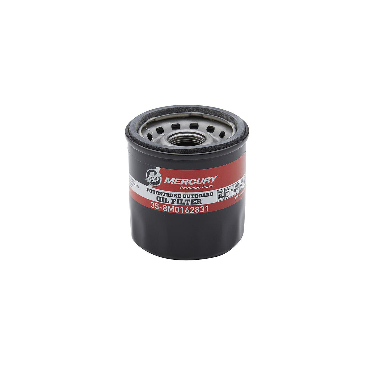Mercury Outboard Oil Filter 10 15 20 Carbureted 4-Stroke 25 30 EFI 4-Stroke 25 Jet EFI - 35-8M0162831 Supersedes 35-822626K03