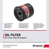 Mercury Outboard Oil Filter 10 15 20 Carbureted 4-Stroke 25 30 EFI 4-Stroke 25 Jet EFI - 35-8M0162831 Supersedes 35-822626K03