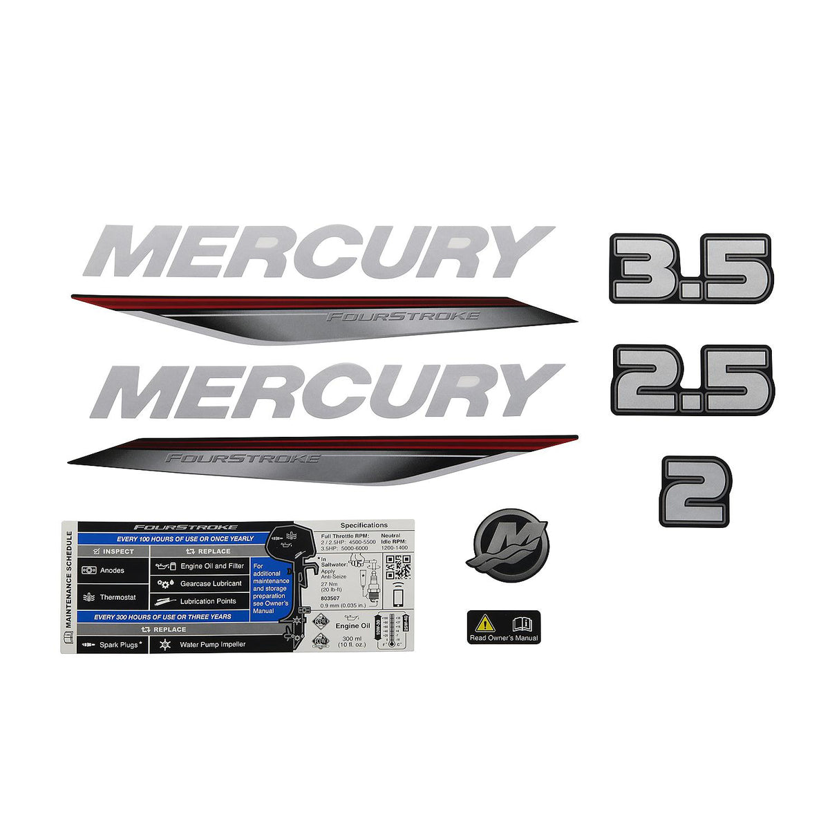 Mercury - Decal set 2-3.5 - 37-8M0170753