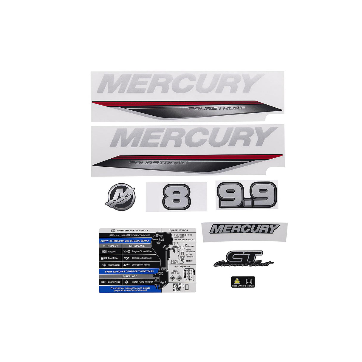 Mercury - Decal set 8-9.9 - 37-8M0170756