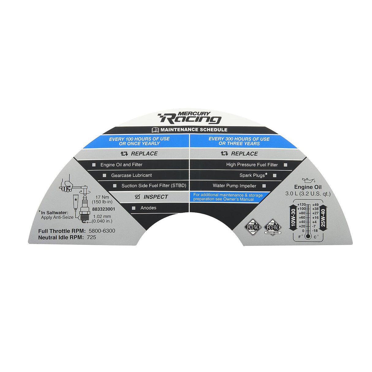 Mercury - Decal maintenance - 37-8M0171549