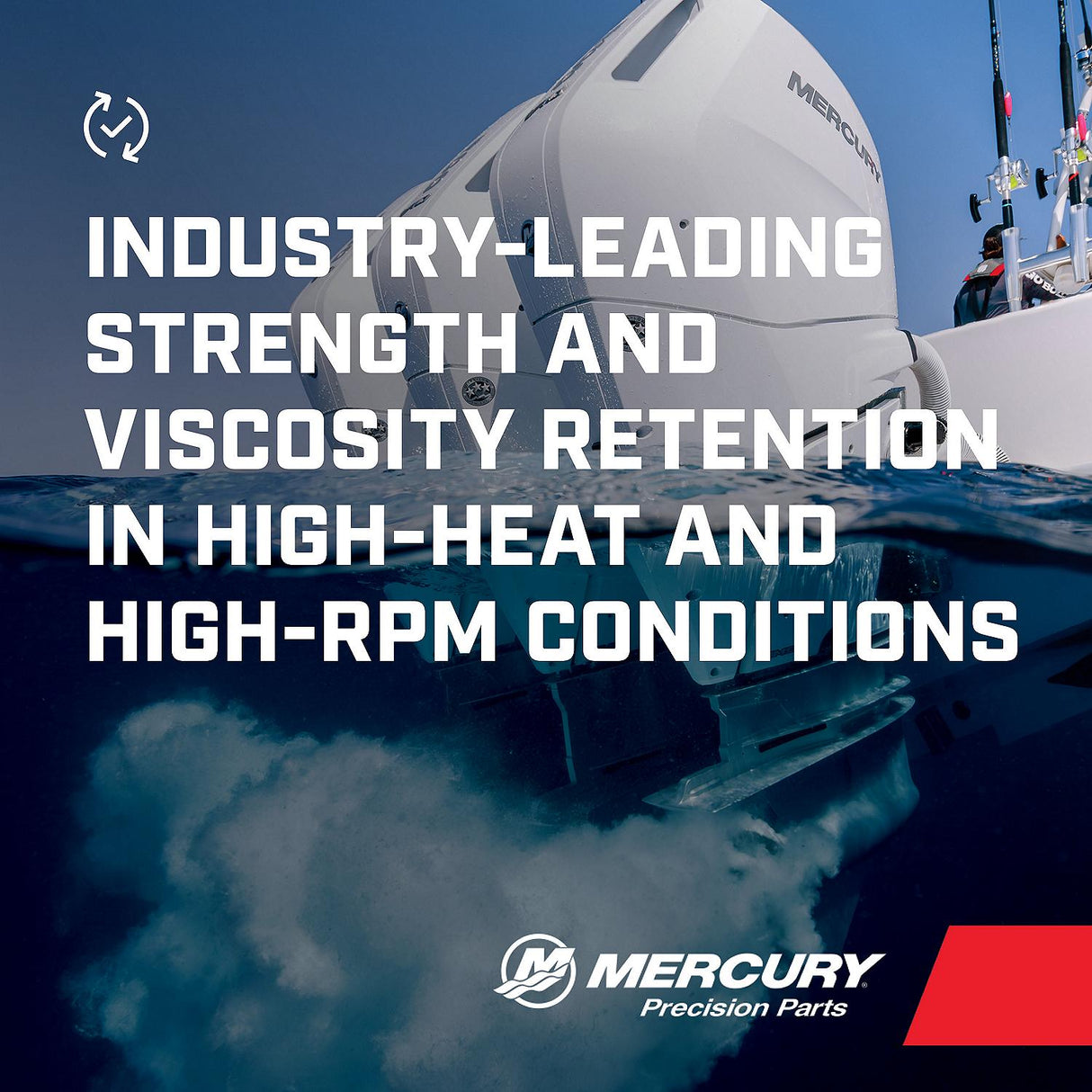 Mercury Full Synthetic 4 Stroke 10W 30 Marine Engine Oil - Quart - 92-8M0173223