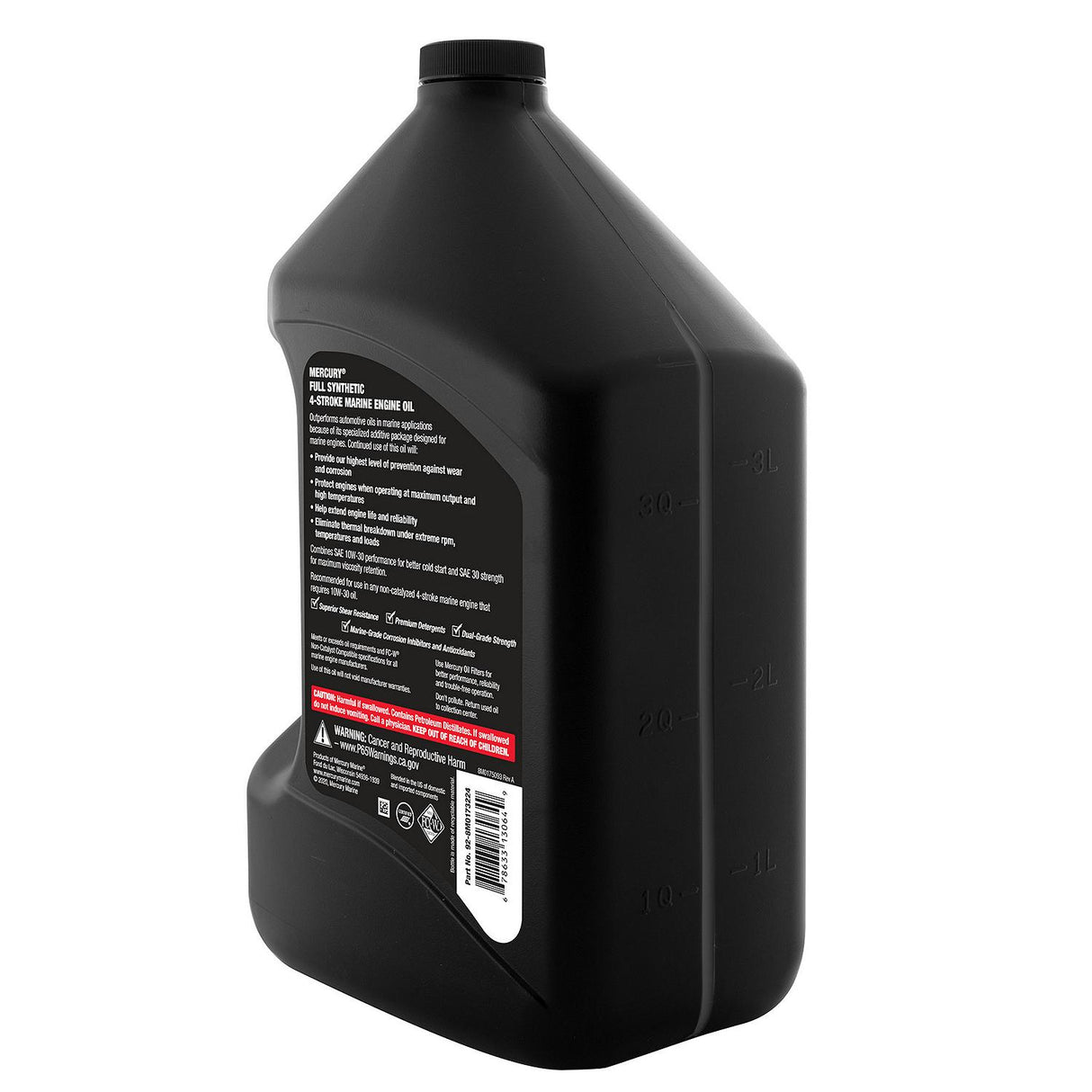 Mercury Full Synthetic 4 Stroke 10W 30 Marine Engine Oil - Gallon - 92-8M0173224