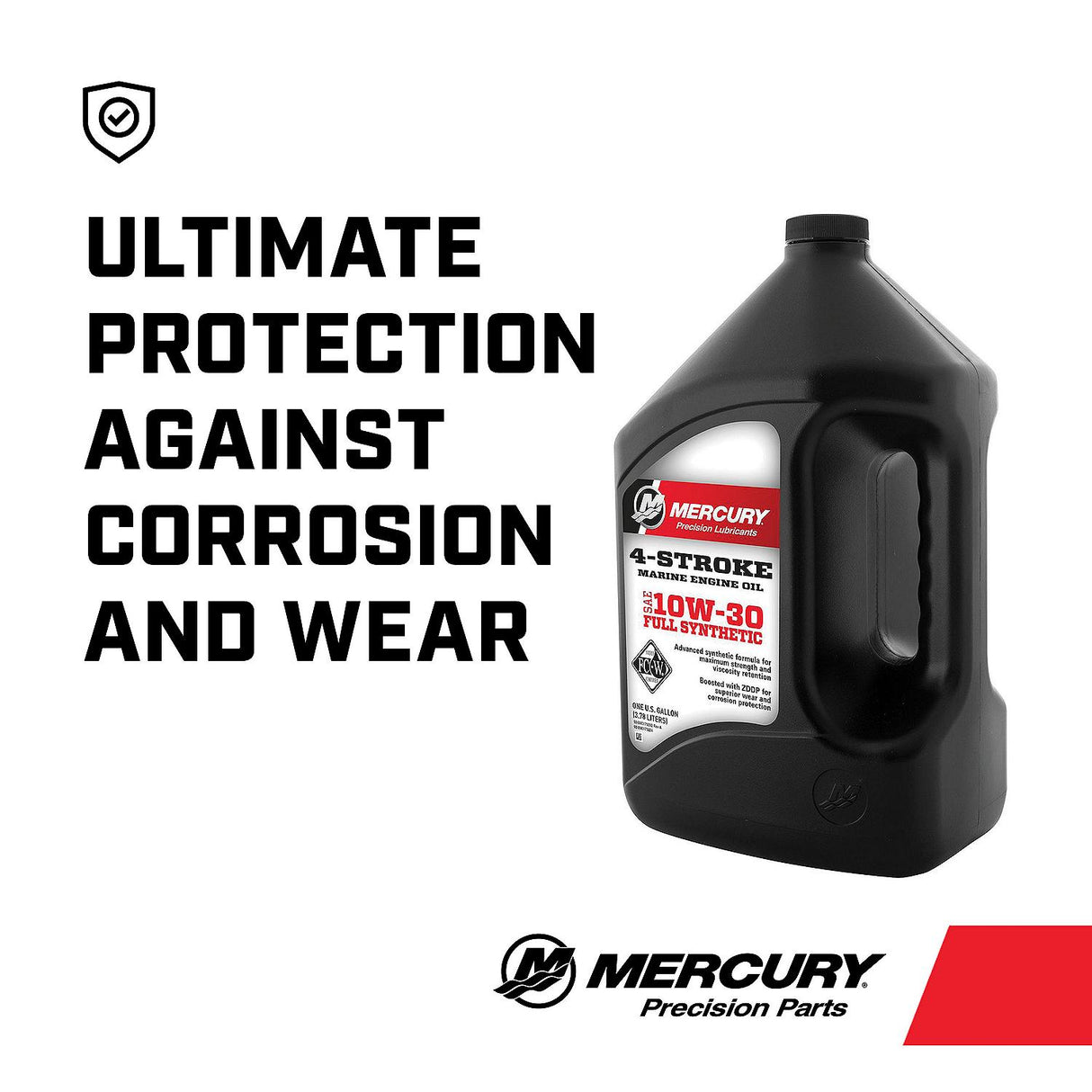 Mercury Full Synthetic 4 Stroke 10W 30 Marine Engine Oil - Gallon - 92-8M0173224