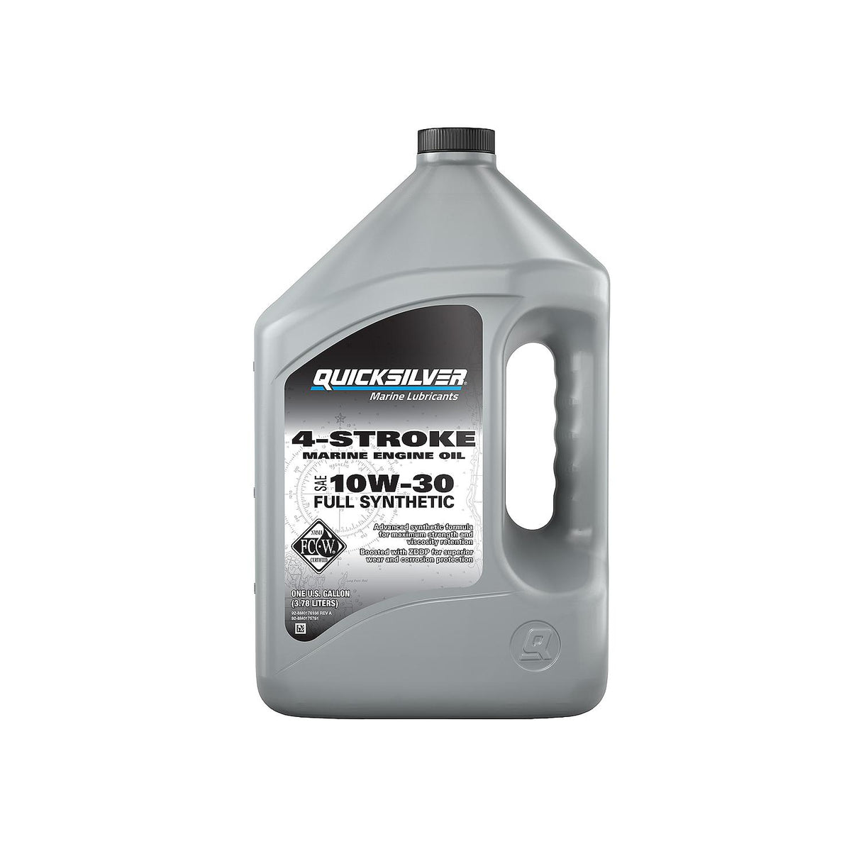 Quicksilver 10W-30 Full Synthetic Marine Engine Oil - Gallon - 92-8M0175781