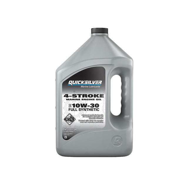 Quicksilver 10W-30 Full Synthetic Marine Engine Oil - Gallon - 92-8M0175781
