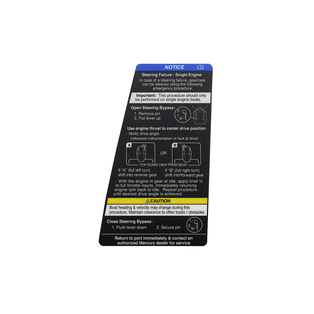 Mercury - Decal steer fail - 37-8M0185159