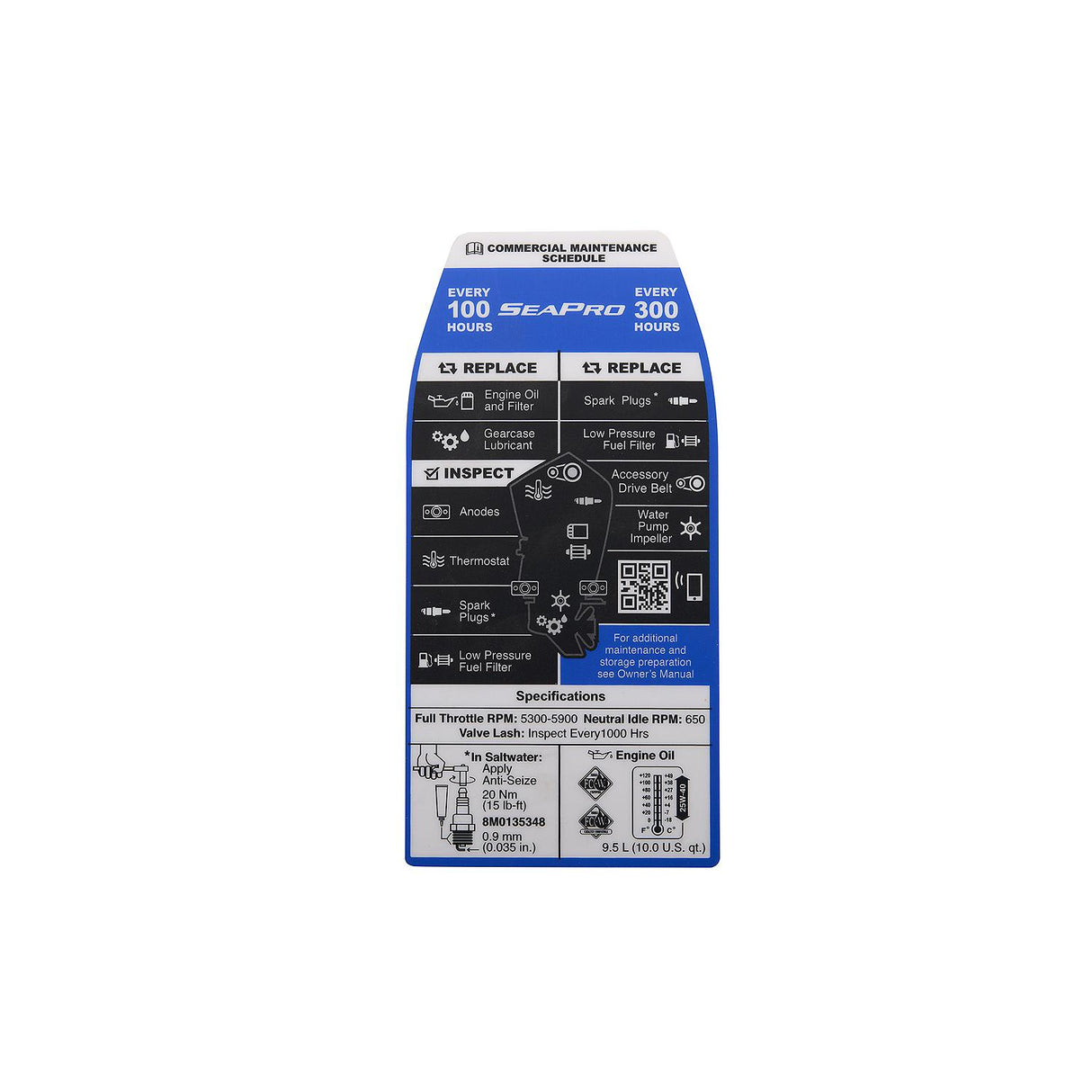 Mercury - Decal-maint seapr - 37-8M0204804