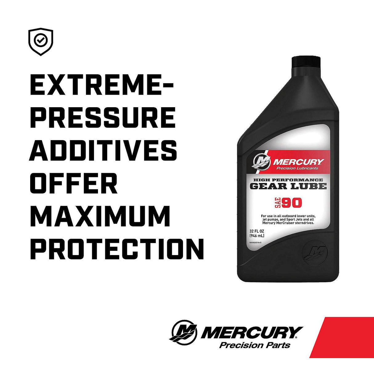 Mercury High Performance Gear Lube Oil SAE90 - Quart - 92-8M0222063