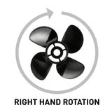 Mercury - Nemesis Quicksilver Propeller - 4-Blade - 25 to 30 HP 4-Stroke (2005 and earlier) - 40 to 60 HP 2-Stroke and 4-Stroke w/ Standard Gearcases - 13.4 Dia. - 15 Pitch - 48-8M8027502