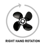 Mercury - Nemesis Quicksilver Propeller - 4-Blade - 25 to 30 HP 4-Stroke (2005 and earlier) - 40 to 60 HP 2-Stroke and 4-Stroke w/ Standard Gearcases - 10.6 Dia. - 11 Pitch - 48-8M8027510