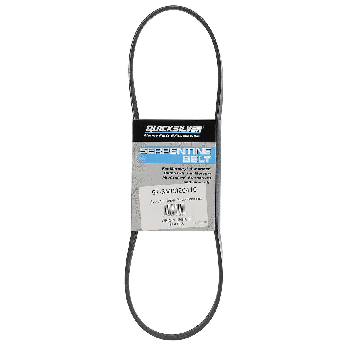 Mercury Optimax 3 Cylinder DFI Serpentine Belt 57-8M0026410