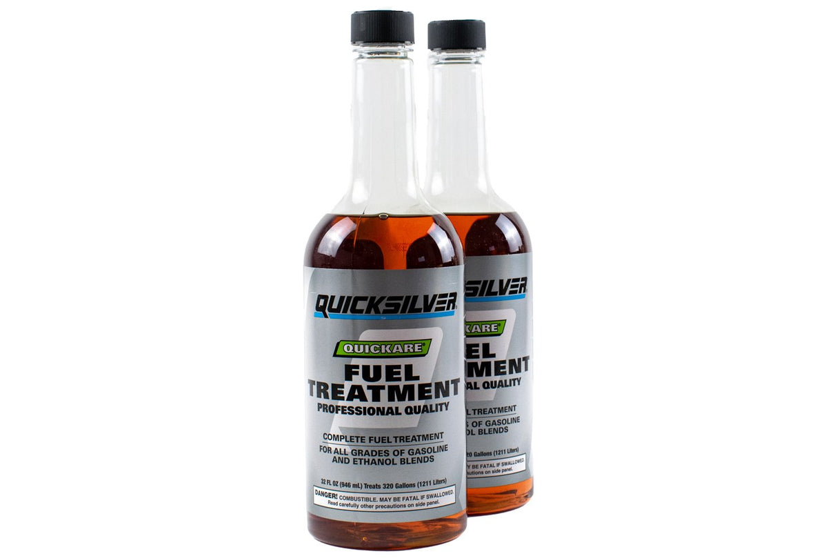 Quicksilver Quickare Fuel Treatment Additive - 32 oz. - 92-8M0058680 - 2-Pack