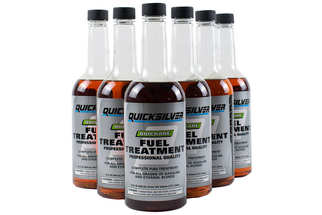 Quicksilver Quickare Fuel Treatment Additive - 32 oz. - 92-8M0058680 - 6-Pack