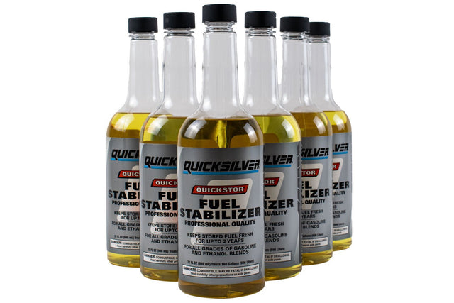 Quicksilver Quickstor Fuel Stabilizer 32 oz - 92-8M0058682 - 6-Pack