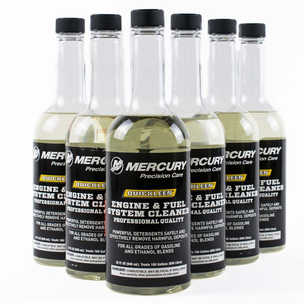 Mercury Quickleen Engine and Fuel System Cleaner 32 oz. - 92-8M0058691 - 6-Pack