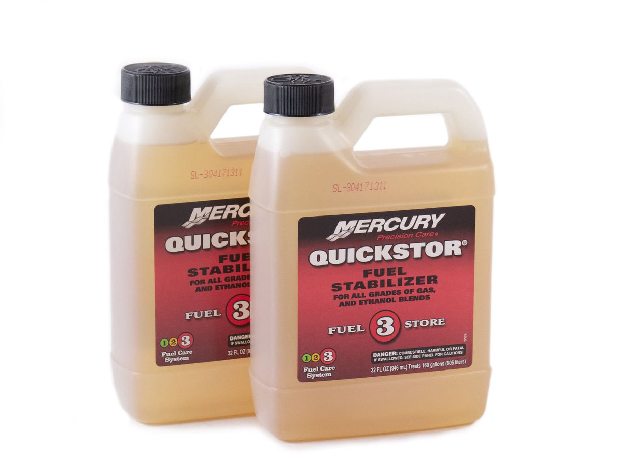 Mercury Quickstor Fuel Stabilizer 32 oz - 92-8M0058692 - 2-Pack