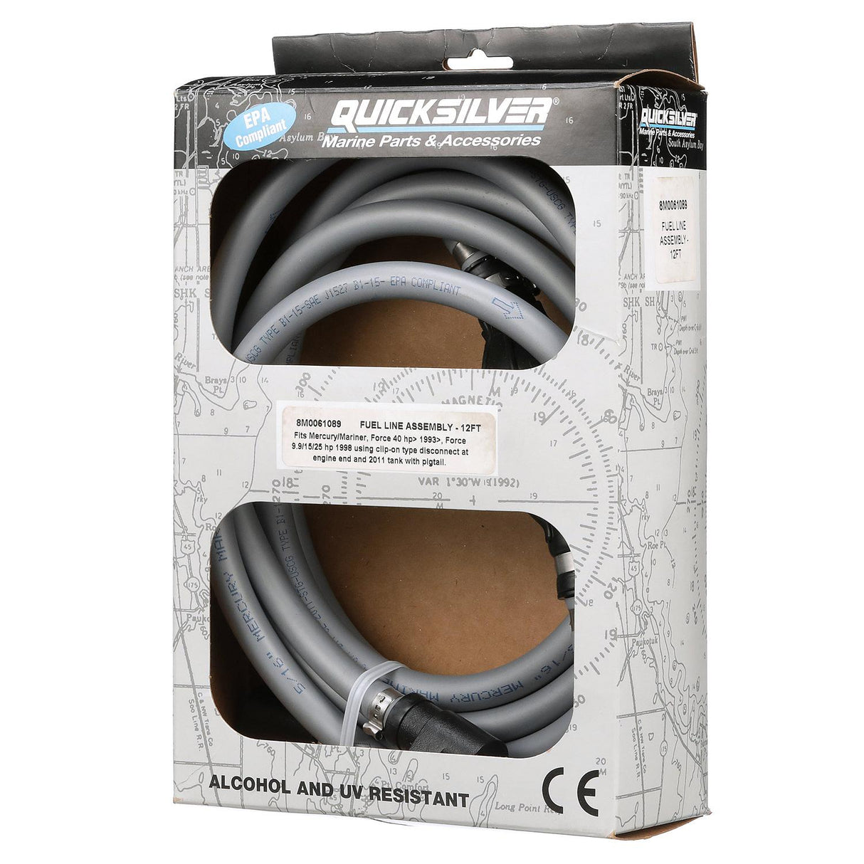 Mercury Quicksilver - Fuel Line Assembly - 12 Ft - Fits 2011 Pressurized 6.6 Gallon Fuel Tanks - 32-8M0061089