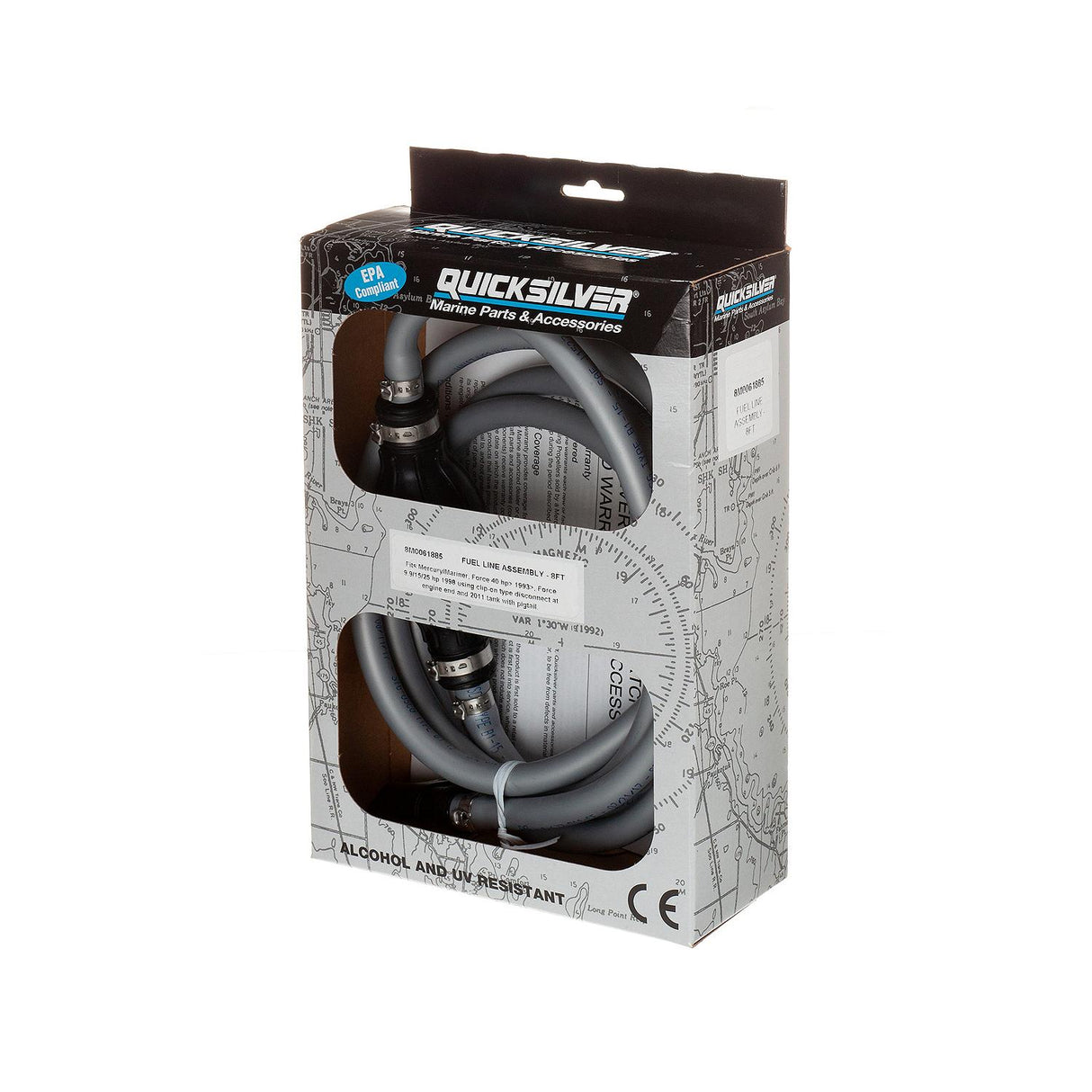 Mercury Quicksilver - Fuel Line Assembly - 8 Ft - Fits  2011 Pressurized 6.6 Gallon Fuel Tanks - 32-8M0061885