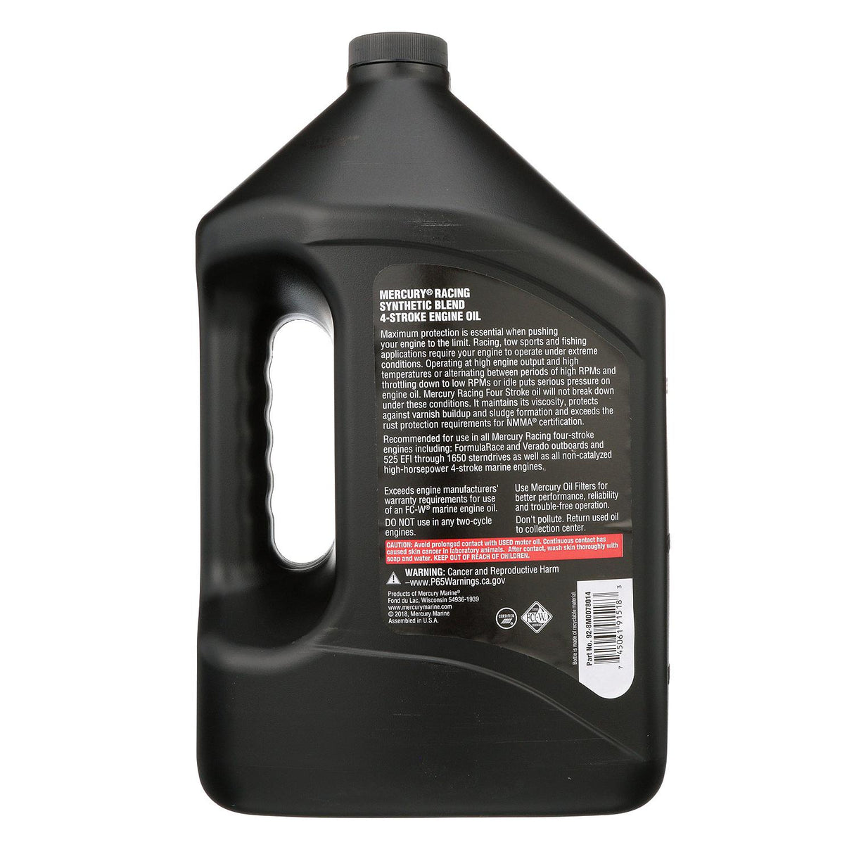 Mercury Verado Racing Oil - 25W-50 Synthetic Blend - Gallon - 92-8M0078014