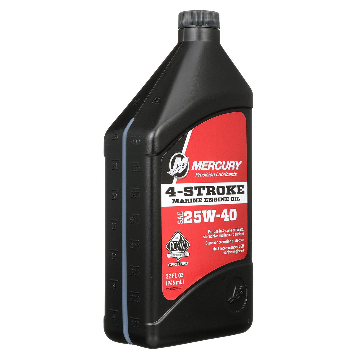 Mercury FC W 25W 40 Marine Engine Oil - Quart - 92-8M0078627