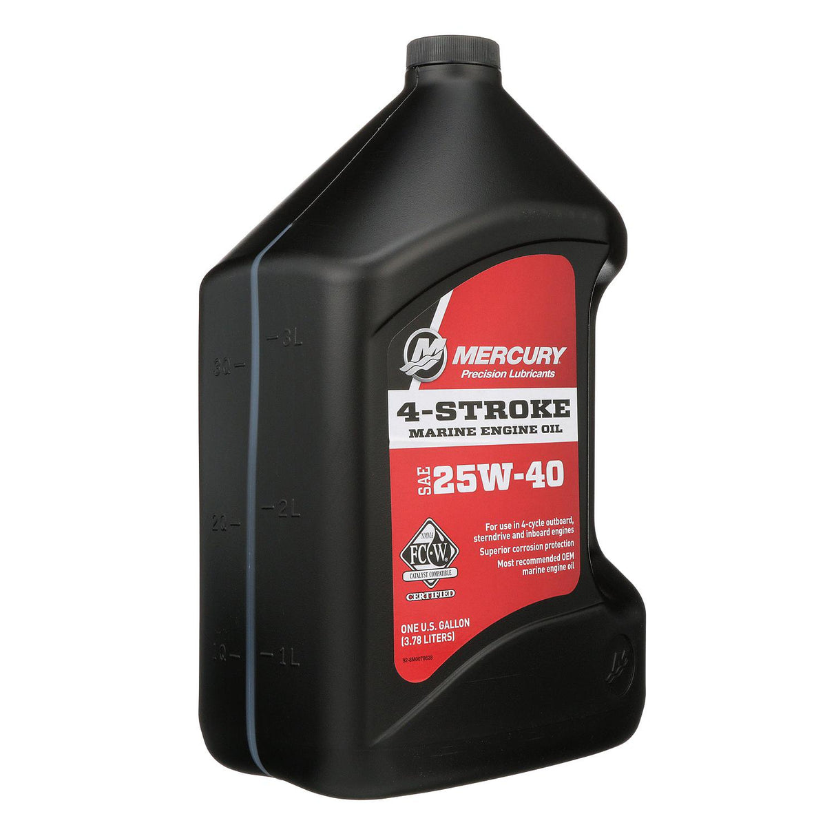 Mercury FC W 25W 40 Marine Engine Oil - Gallon - 92-8M0078628