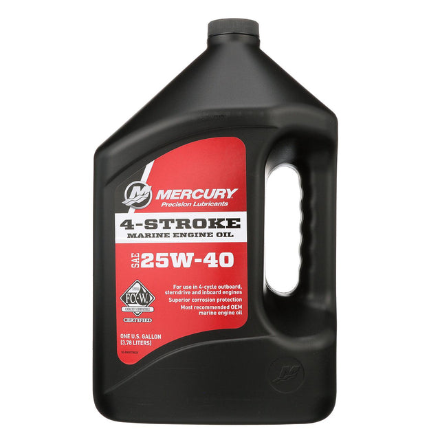 Mercury FC W 25W 40 Marine Engine Oil - Gallon - 92-8M0078628