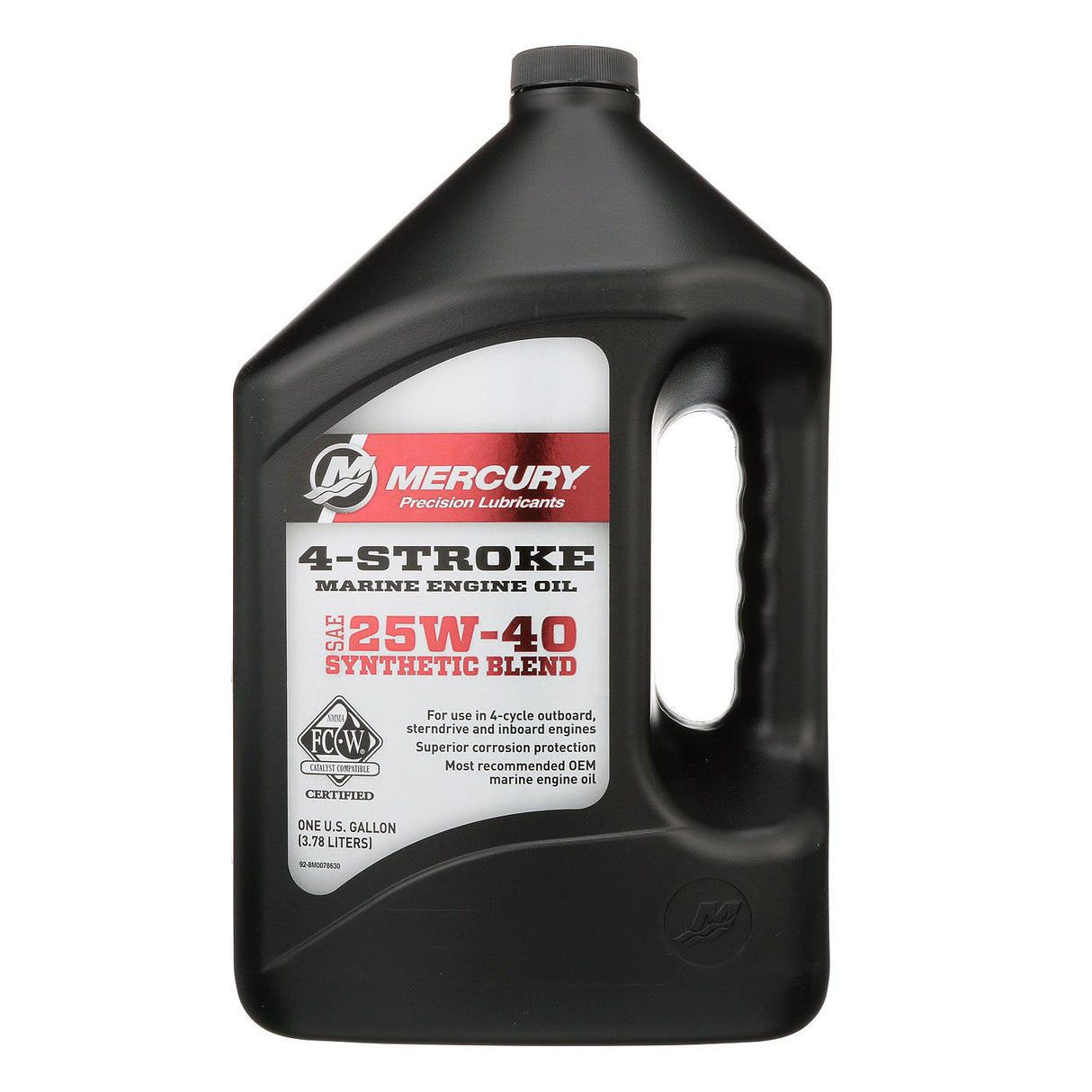 Mercury Synthetic Blend 4 Stroke 25W 40 Marine Oil - Gallon - 92-8M0078630