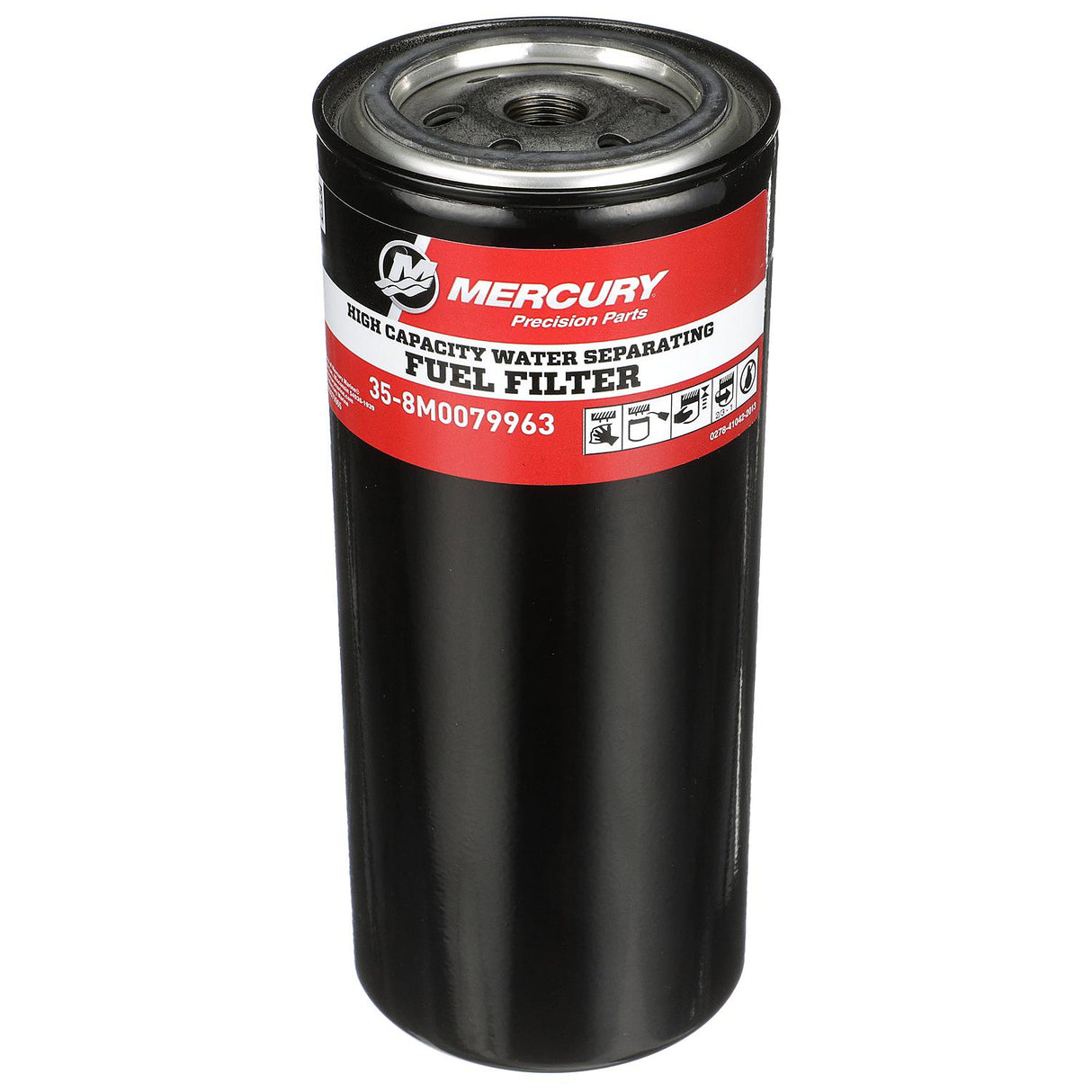 Mercury MerCruiser Water Separating Fuel Filter - Fits remote mounted applications w/o clearance issues - 35-8M0079963