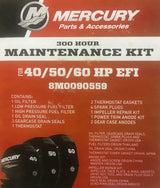 Mercury 40/50/60 HP EFI Four Stroke 300 Hour Service Kit - BigFoot & CT Gearcases Only - 8M0090559