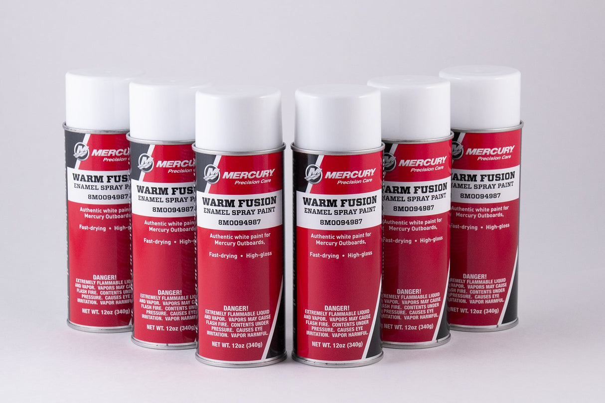 Mercury Outboard Engine Paint - Warm Fusion White - 8M0094987 - 6 Pack