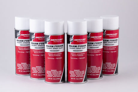 Mercury Outboard Engine Paint - Warm Fusion White - 8M0094987 - 6 Pack