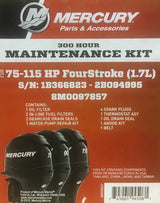 Mercury Outboard 75 - 115 HP 4 Stroke 1.7L 300 Hour Maintenance Kit - S/N 1B366823 - 2B094995 - 8M0097857