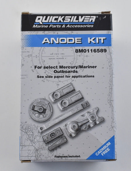 Mercury Quicksilver 97-8M0116589 Outboard Aluminum Anode Kit - Fits 350 HP L6 Verado, part of the PartsVu mercury outboard anodes & anode kit collection