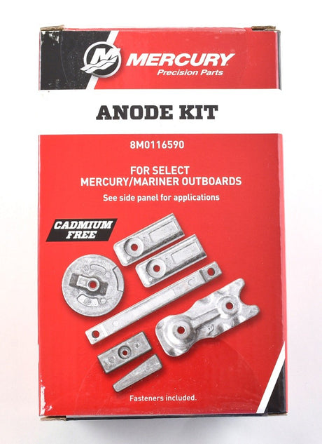 Mercury 97-8M0116590 Outboard Aluminum Anode Kit - Fits 350 HP L6 Verado, part of the PartsVu mercury outboard anodes & anode kit collection