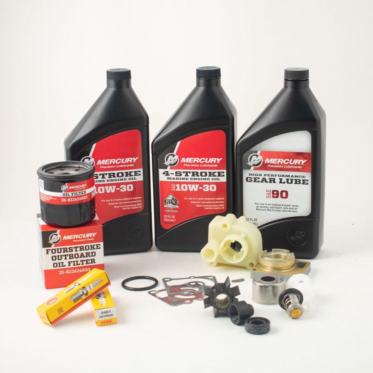 Mercury Outboard 300-Hour Maintenance Kit 15/20 HP 10W-30 - 8M0120838 ...