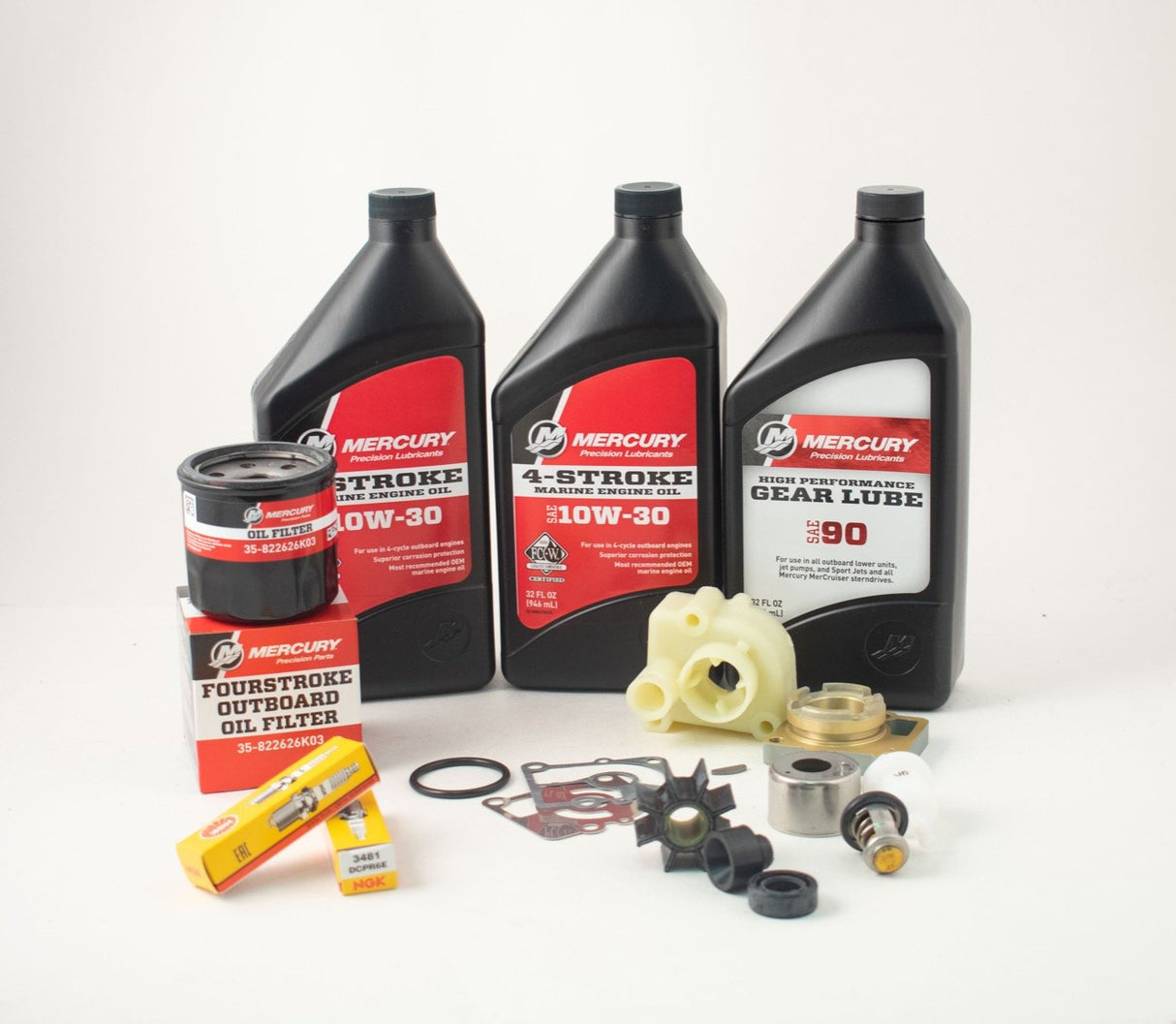 Mercury 15/20 HP Complete 300 Hour Service Maintenance Kit 10W-30 - 8M0120838 - S/N 0R235949 - 0R833819