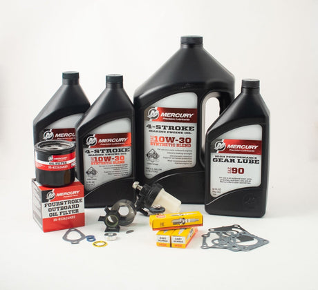 Mercury 20/30 HP Complete 300 Hour Service Maintenance Kit 10W-30 Synthetic Blend - 8M0120839 - S/N 0R106999 & Above