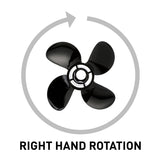 Mercury - Nemesis Quicksilver Propeller - 4-Blade - 25 to 30 HP 4-Stroke (2005 and earlier) - 40 to 60 HP 2-Stroke and 4-Stroke w/ Standard Gearcases - 10.1 Dia. - 15 Pitch - 48-8M8027514