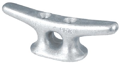 Perko - Plain Aluminum Open Base Dock Cleat - 8" - 0530008ALU