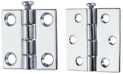 Perko - Butt Hinge - Removable Pin - 2" X 2" - 1 Pair - 1293DP4CHR