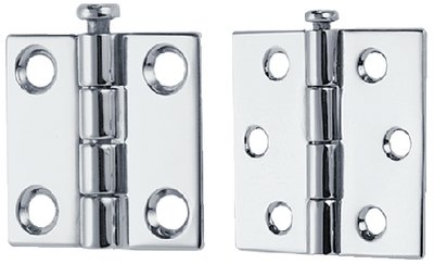 Perko - Hinge - Removable Pin - 2-1/2" X 2-1/2" - 1 Pair - 1293DP6CHR