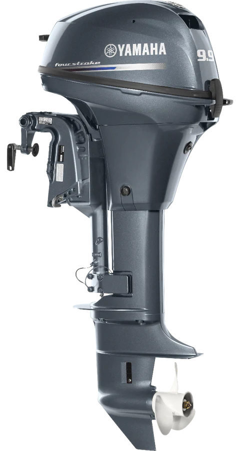 Yamaha T9.9LPB  Outboard - 20-Inch Shaft | Remote Control | Electric Start |Power Tilt| High Thrust | Gray