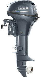 Yamaha T9.9LPB  Outboard - 20-Inch Shaft | Remote Control | Electric Start |Power Tilt| High Thrust | Gray